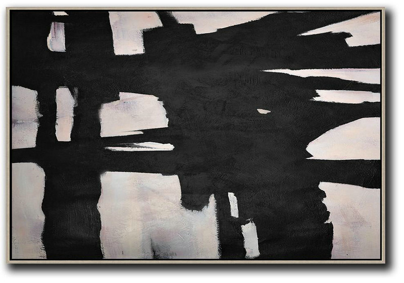 Original Abstract Painting Extra Large Canvas Art,Hand-Painted Oversized Horizontal Minimal Art On Canvas,Original Abstract Art Paintings